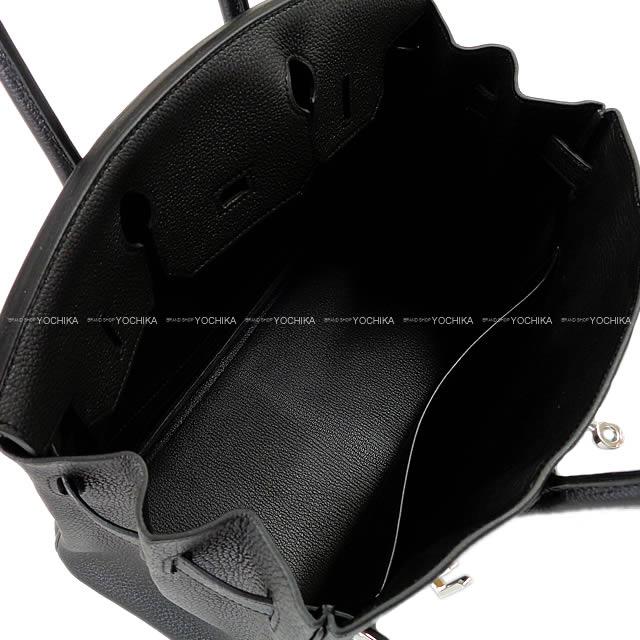 HERMES Handbag Birkin30 Noir (Black) Veau Jonathan Silver HW Stamp Z[EXCELLENT][Authentic]