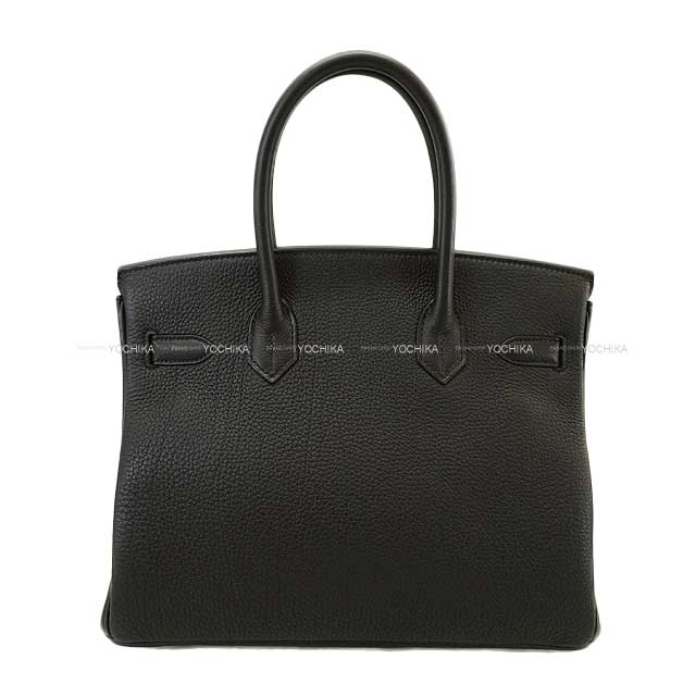 HERMES Handbag Birkin30 Noir (Black) Veau Togo Silver HW Stamp Z[EXCELLENT][Authentic]