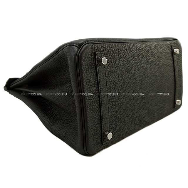 HERMES Handbag Birkin30 Noir (Black) Veau Jonathan Silver HW Stamp Z[EXCELLENT][Authentic]