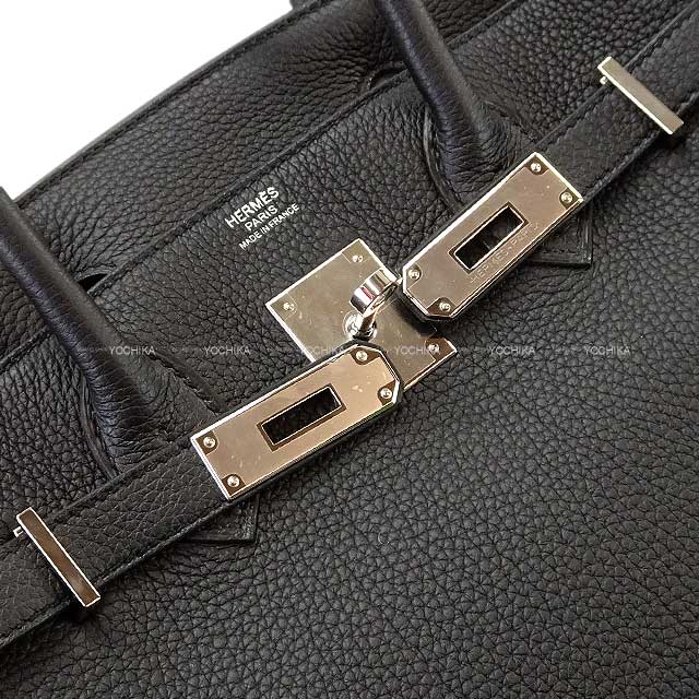 HERMES Handbag Birkin30 Noir (Black) Veau Jonathan Silver HW Stamp Z[EXCELLENT][Authentic]
