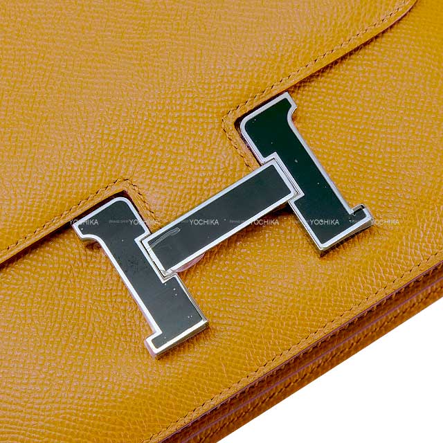 HERMES Shoulder bag Constance 3 18 Miroir Sesami/Noir (Black) Veau Epsom/Lacquer Silver HW Stamp W[BRAND NEW][Authentic]