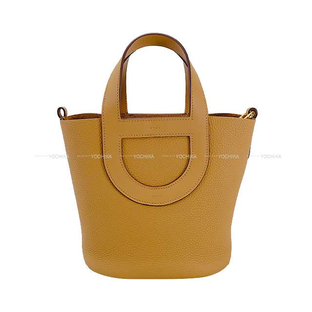 HERMES Handbag In the Loop 18 Biscuit Taurillon Clemence/Veau Swift Gold HW Stamp B[BRAND NEW][Authentic]