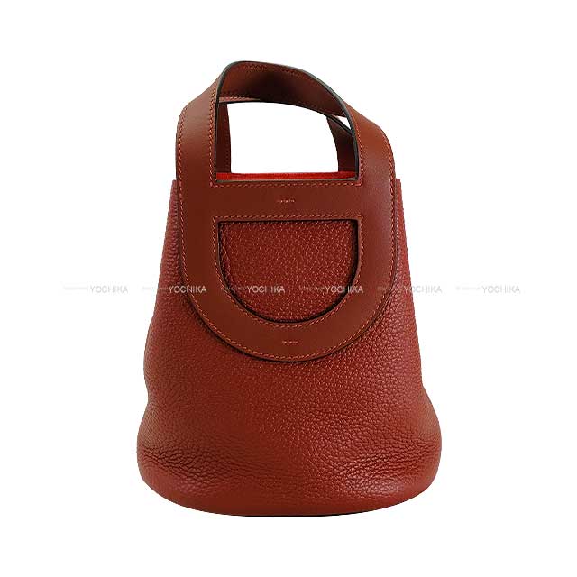 HERMES Handbag In the Loop 18 Rouge H Taurillon Clemence/Veau Swift Silver HW Stamp W[BRAND NEW][Authentic]