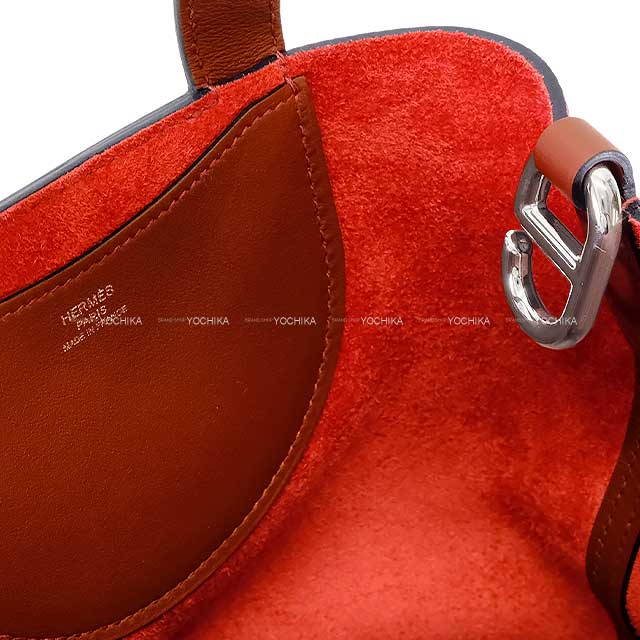 HERMES Handbag In the Loop 18 Rouge H Taurillon Clemence/Veau Swift Silver HW Stamp W[BRAND NEW][Authentic]