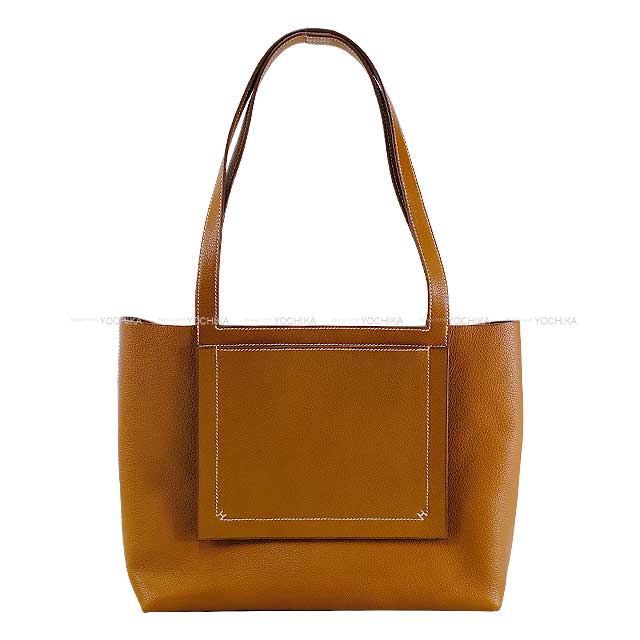 [Pre-loved] HERMES tote bag Cabasellier 31 Fauve Barenia Faubourg Stamp U[LIKE NEW][Authentic]