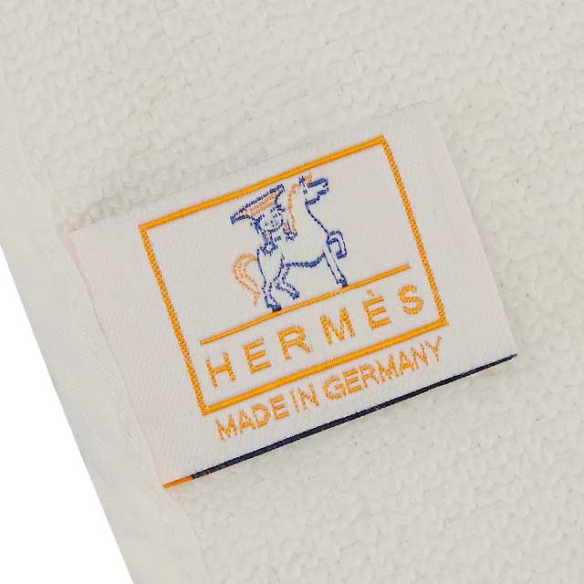 HERMES towel Carre Cabriol Blanc/Cream Cotton100%[BRAND NEW][Authentic]