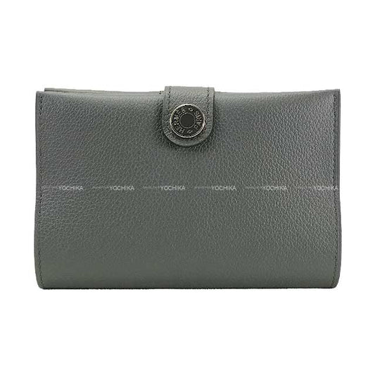 HERMES passport case R.M.S Selle Button Gris Misty Evercolor Silver HW Stamp W[BRAND NEW][Authentic]