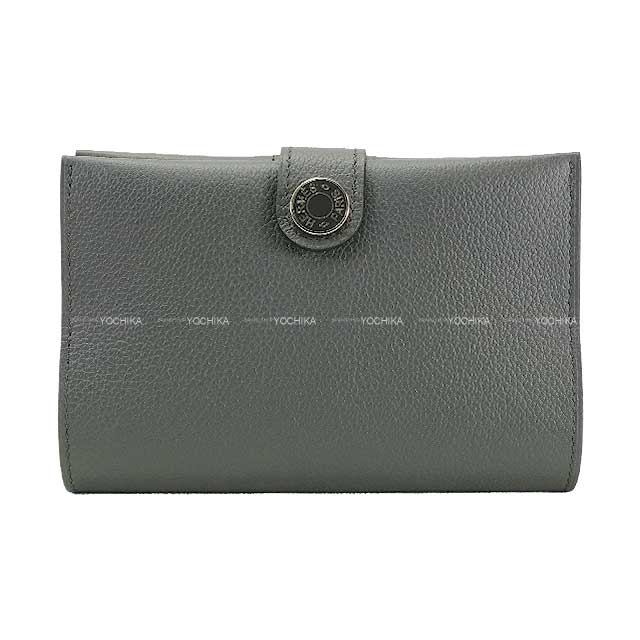 HERMES passport case R.M.S Selle Button Gris Misty Evercolor Silver HW Stamp W[BRAND NEW][Authentic]