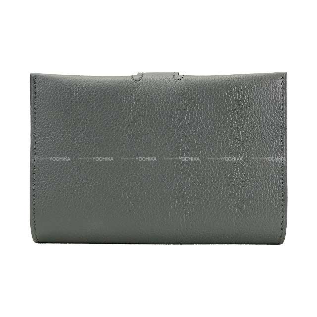 HERMES passport case R.M.S Selle Button Gris Misty Evercolor Silver HW Stamp W[BRAND NEW][Authentic]