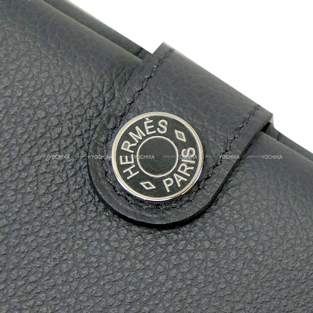 HERMES passport case R.M.S Selle Button Gris Misty Evercolor Silver HW Stamp W[BRAND NEW][Authentic]