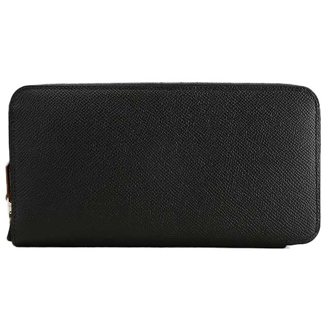 HERMES long wallet Azap Silk'in Long EN LIBERTE!  Noir (Black)/Cassis Veau Epsom/Veau Barenia/Silk100% Silver HW Stamp W[BRAND NEW][Authentic]