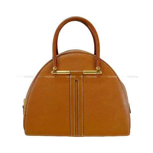 [Pre-loved] HERMES Handbag Gobi PM Gold Couchevel Gold HW Stamp 〇X[USED AB][Authentic]