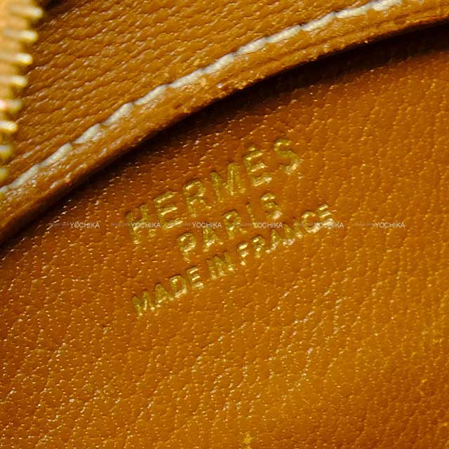 [Pre-loved] HERMES Handbag Gobi PM Gold Couchevel Gold HW Stamp 〇X[USED AB][Authentic]