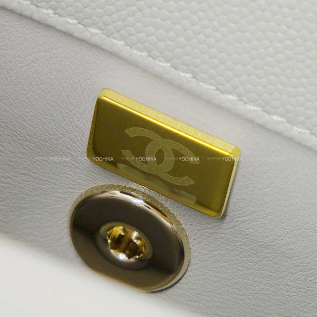 2024 SS NEW CHANEL Shoulder bag Matelasse COCO Handle XS 24 Top Handle Chain Light Blie Graind Calf(Caviarskin) Champagne Gold HW A92990[BRAND NEW][Authentic]