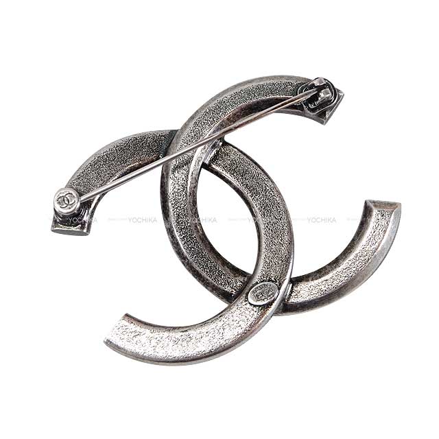 2024 AW NEW CHANEL broach Rhinestone COCO Mark Silver Metal Antique Silver HW[BRAND NEW][Authentic]