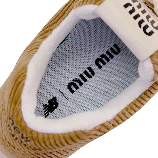 Miu Miu sneakers New Balance 574 Ladies Stripe #37.5 Brown Velvet 37.5 5E062E_W57_F0401_F_015[BRAND NEW][Authentic]