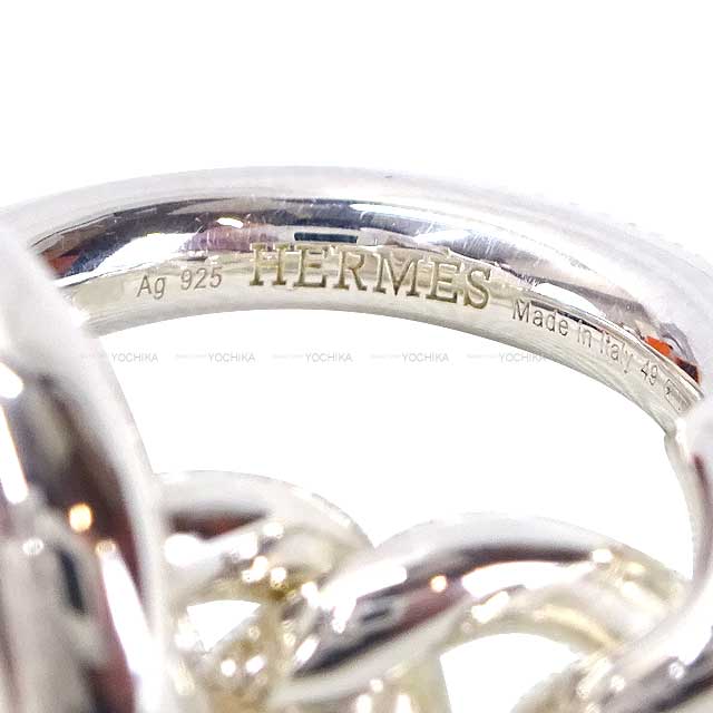 HERMES ring Croisette GM #49 Silver Silver925 (SV925 Ag925) #7.5[EXCELLENT][Authentic]