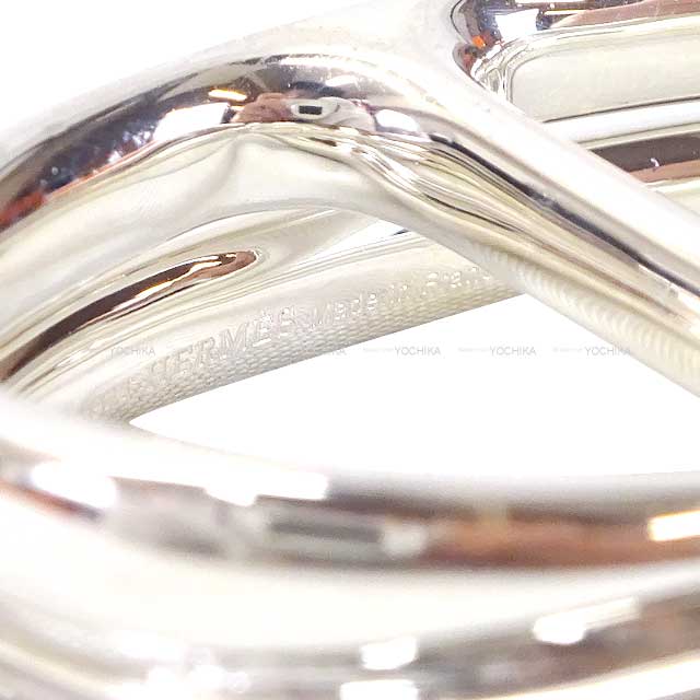 HERMES ring Chaine D'ancre Punk Ring Double finger Silver Silver925 (SV925 Ag925) #50[EXCELLENT][Authentic]