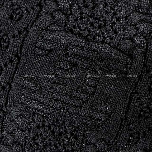 2024SS NEW COCO Beach Collection  CHANEL Knit Ladies knit Key knitting Coco mark Pullover Noir (Black) Cotton 34 P76924[BRAND NEW][Authentic]