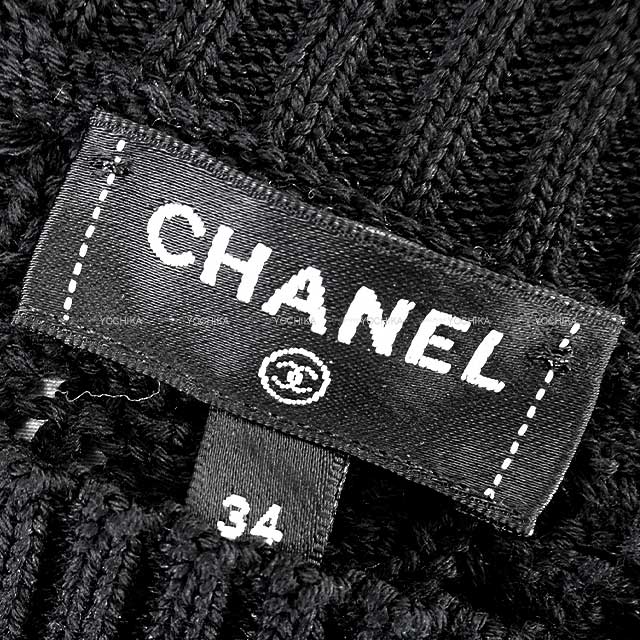 2024SS NEW COCO Beach Collection  CHANEL Knit Ladies knit Key knitting Coco mark Pullover Noir (Black) Cotton 34 P76924[BRAND NEW][Authentic]