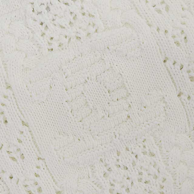 2024 AW New Coco Beach Collection CHANEL Knit Ladies Crochet Coco mark 24A Pullover Ecru Cotton P76924[BRAND NEW][Authentic]