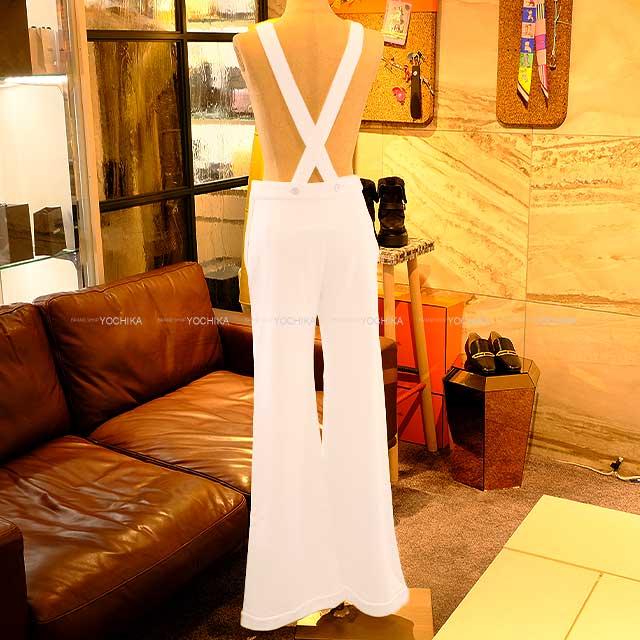 2024 SS New Coco beach Collection CHANEL Pants Ladies Jump Suit Cotton Jersey Blanc (White) Cotton 34 P76224[BRAND NEW][Authentic]