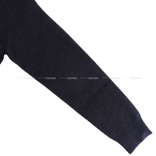 CHANEL Cardigan Camelia button Hoodie  COCO mark Navy Cashmere/Nyron/Polyurethane 36 P76963[BRAND NEW][Authentic]