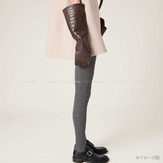 Miu Miu Ribbed cotton tights #2 Grey Cotton MCZ480 15RV[BRAND NEW][Authentic]