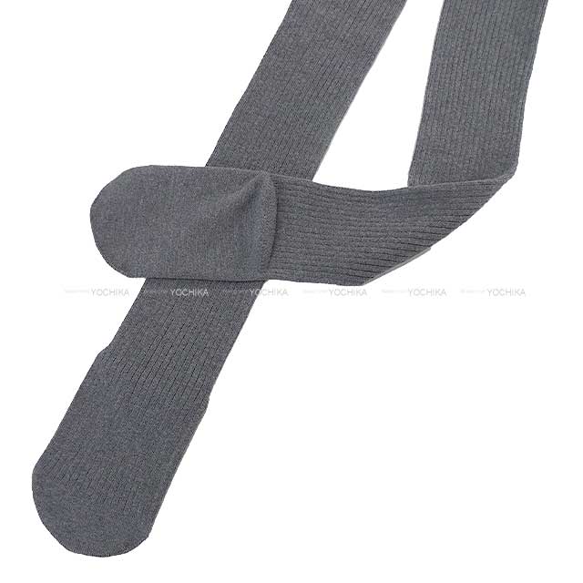 Miu Miu Ribbed cotton tights #2 Grey Cotton MCZ480 15RV[BRAND NEW][Authentic]