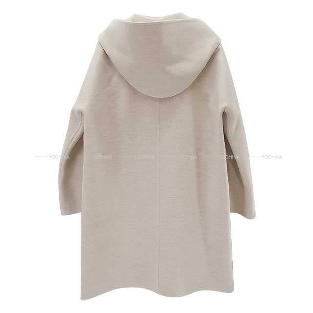 2024AW NEW HERMES Duffle coat Ladies Duffel coat Beige Cashmere100% 34[BRAND NEW][Authentic]