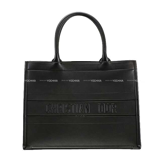 [Pre-loved] Christian Dior tote bag Book Thoth medium black Calfskin M1296ZGSB_M900[LIKE NEW][Authentic]