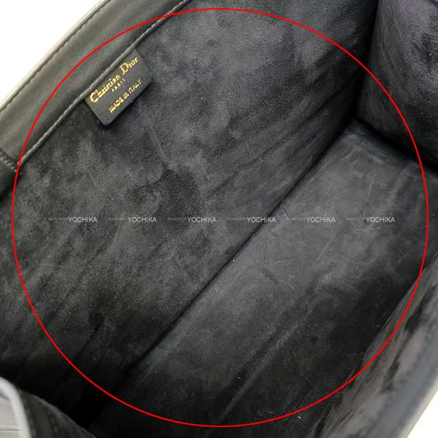 [Pre-loved] Christian Dior tote bag Book Thoth medium black Calfskin M1296ZGSB_M900[LIKE NEW][Authentic]