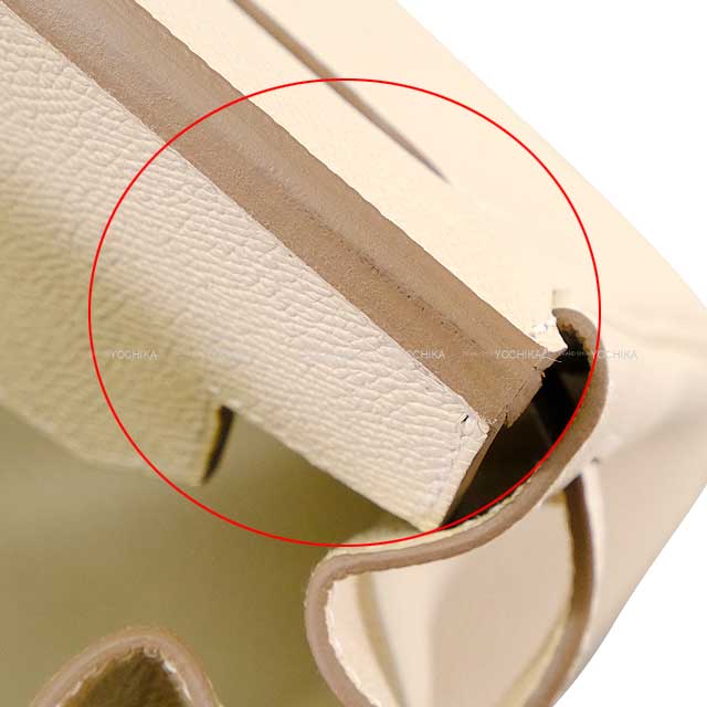 HERMES Handbag Birkin30 Craie Ever Grain Gold HW Stamp B[EXCELLENT][Authentic]