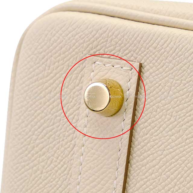 HERMES Handbag Birkin30 Craie Ever Grain Gold HW Stamp B[EXCELLENT][Authentic]