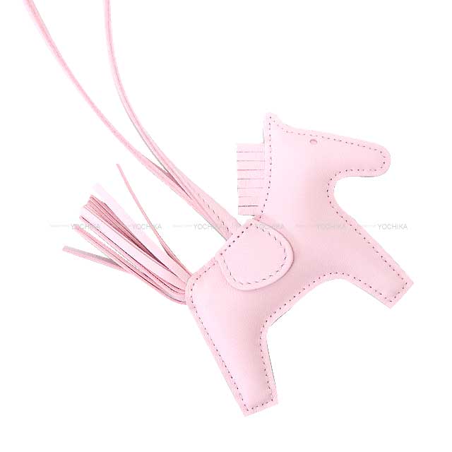 HERMES bag charm Rodeo PM Rose Darling Agneau Milo Stamp K[BRAND NEW][Authentic]