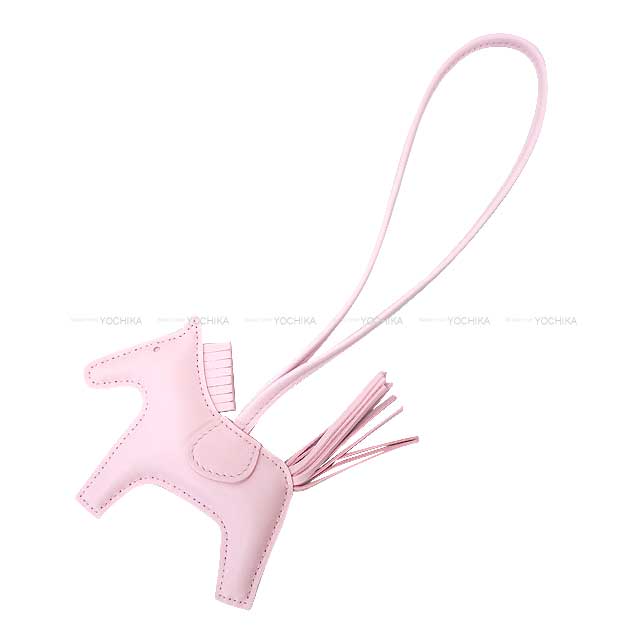 HERMES bag charm Rodeo PM Rose Darling Agneau Milo Stamp K[BRAND NEW][Authentic]