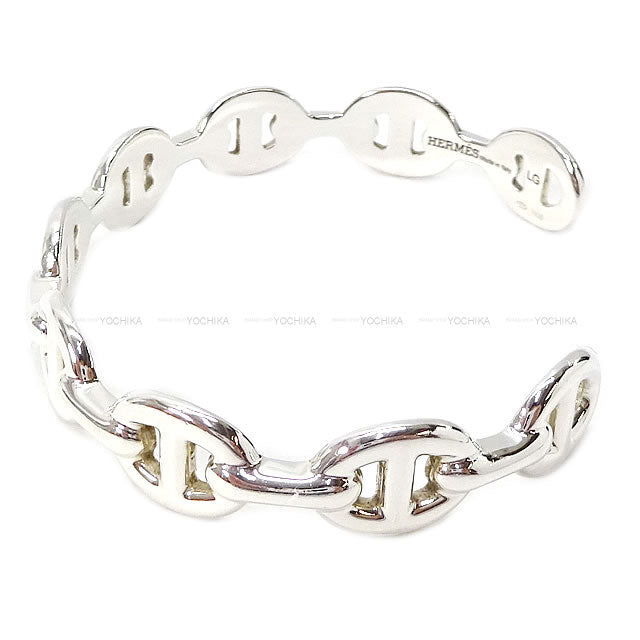 HERMES bangle Bracelet Chaine D'ancre Enchainee MM #ST Silver925[EXCELLENT][Authentic]