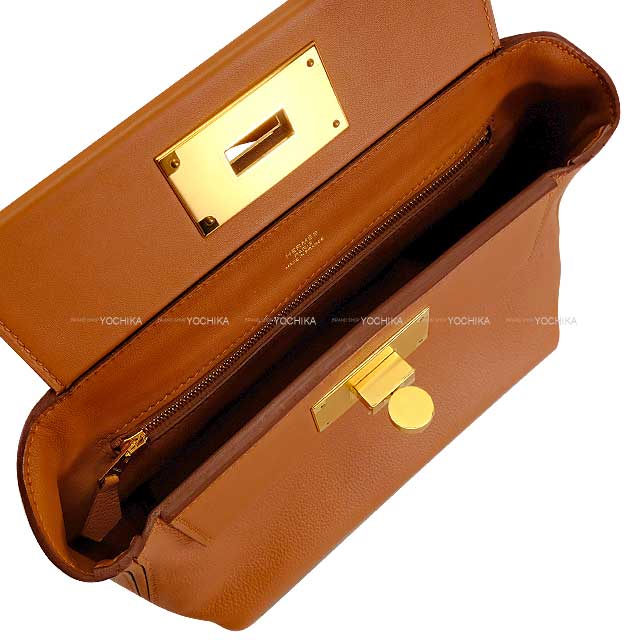 HERMES Shoulder bag Sac 24/24 21 Mini Gold Evercolor/Veau Swift Gold HW Stamp W[BRAND NEW][Authentic]