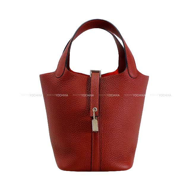 HERMES Handbag Picotin Lock 18 PM Rouge H Taurillon Clemence Silver HW Stamp W[BRAND NEW][Authentic]