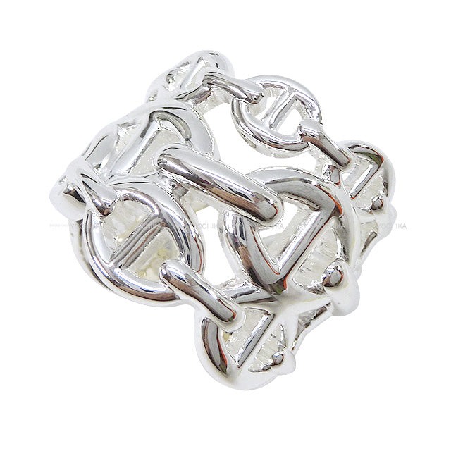 HERMES ring Enchainee GM #57 Silver925 (SV925 Ag925) #57[EXCELLENT][Authentic]