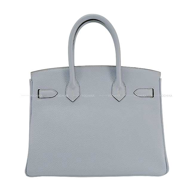 [Pre-loved] HERMES Handbag Birkin30 Bleu Lin Epsom Souple Silver HW Stamp □Q[LIKE NEW][Authentic]