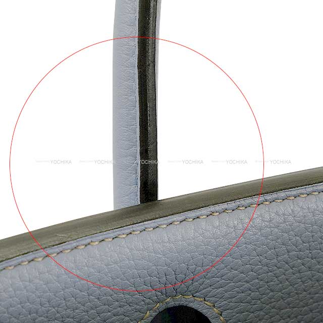 [Pre-loved] HERMES Handbag Birkin30 Bleu Lin Epsom Souple Silver HW Stamp □Q[LIKE NEW][Authentic]