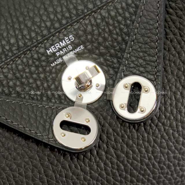 HERMES Shoulder bag Lindy 20 mini Graphite Taurillon Clemence Silver HW Stamp w[BRAND NEW][Authentic]