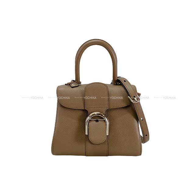 [Pre-loved]  Shoulder bag Delvaux Brillant Mini Taupe Rodeo Calf Leather Silver HW AA0406AAU028U7A[LIKE NEW][Authentic]