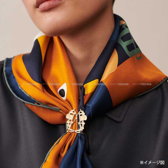 HERMES Scarf ring 70 Brides de Gala Permabrass  brass D:0.6" Gold HW[BRAND NEW][Authentic]