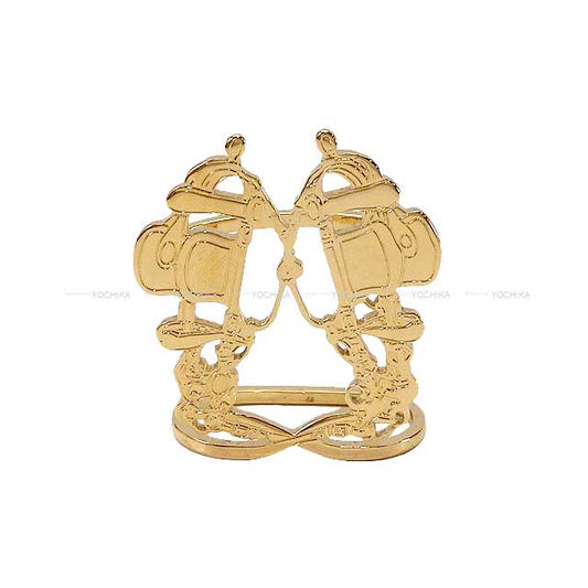 HERMES Scarf ring 70 Brides de Gala Permabrass  brass D:0.6" Gold HW[BRAND NEW][Authentic]