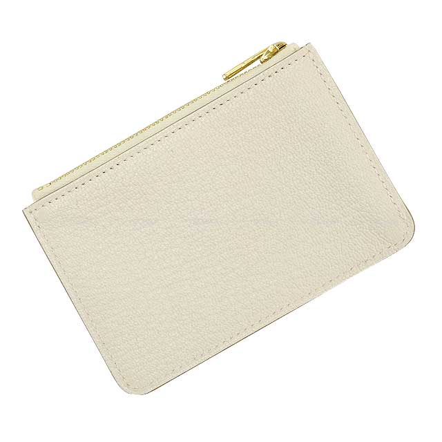 HERMES Bi-fold wallet Roulis Slim Craie Chevre Myzore Champagne Gold HW Stamp B[EXCELLENT][Authentic]