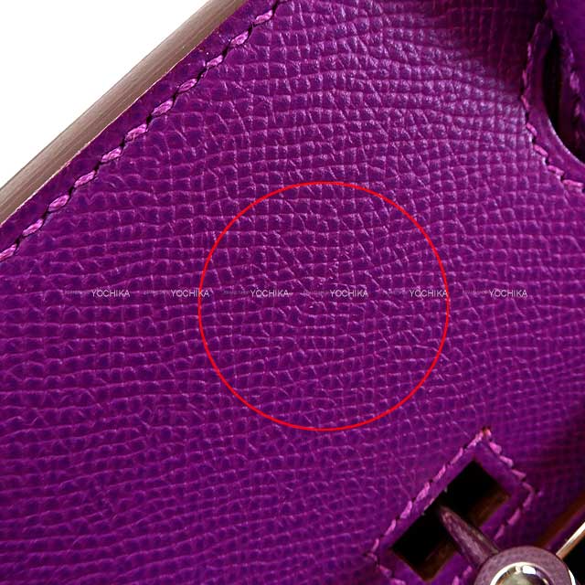 [Pre-loved] HERMES Handbag Birkin30 Anemone Ever Grain Silver HW Stamp □R[LIKE NEW][Authentic]