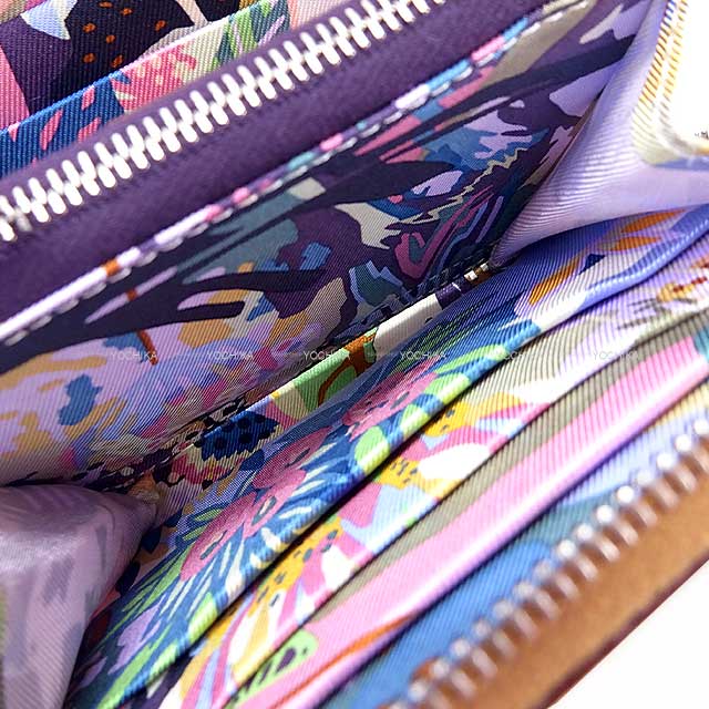 HERMES Bi-fold wallet Azap Silk'in Compact EN LIBERTE! Gold/Cassis Veau Epsom/Silk/Veau Barenia Silver HW Stamp U[EXCELLENT][Authentic]