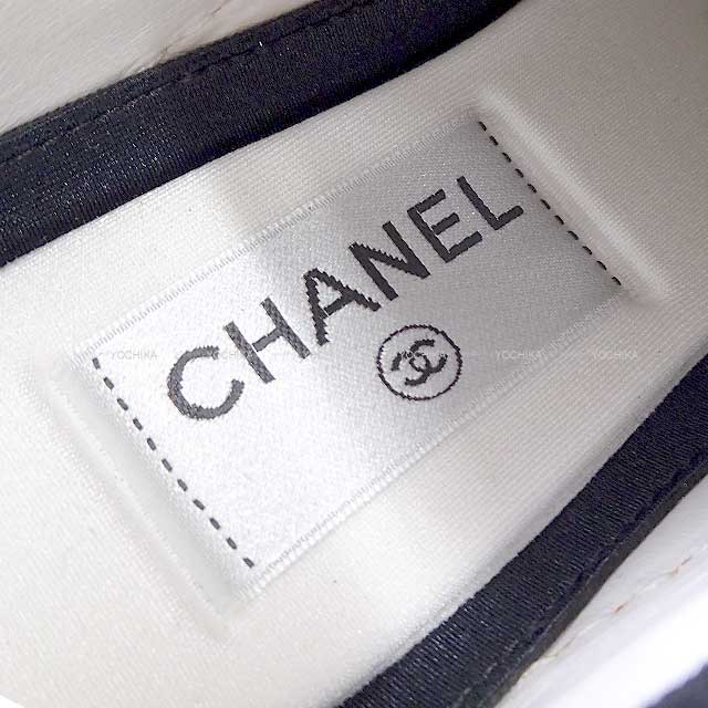 CHANEL sneakers COCO Mark mesh #37 Noir (Black)/Blanc (White) Mixfivercalfskin G46009[BRAND NEW][Authentic]